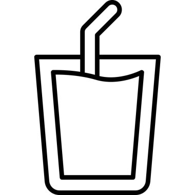 içecek cam soda simgesi ana hatlarıyla