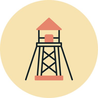 Bir bina simgesinin vektör illüstrasyonu