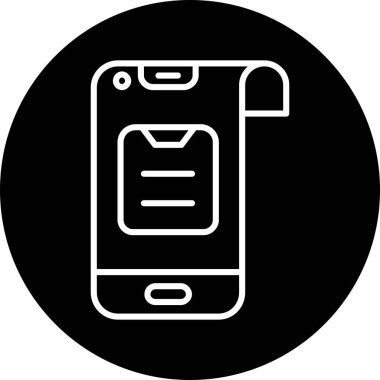 Moda biçimi izole edilmiş arka planda cep telefonu simgesi