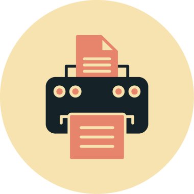 Yazıcı. Web simgesi basit tasarım