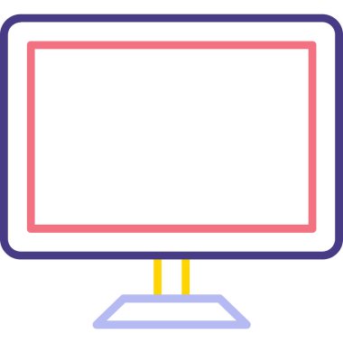 Bilgisayar. Web simgesi basit illüstrasyon