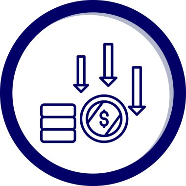 Para simgesinin vektör illüstrasyonu