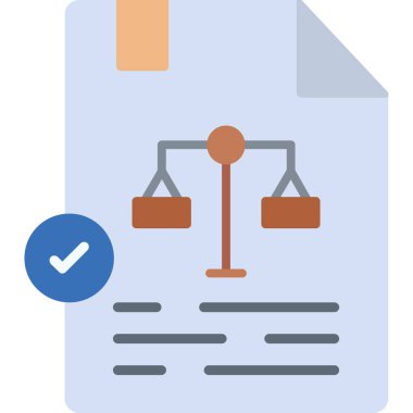 Sözleşme simgesi, vektör illüstrasyonu