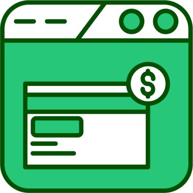 Para için. Web simgesi basit illüstrasyon