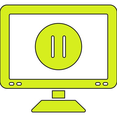 Bir dizüstü bilgisayar simgesinin vektör illüstrasyonu