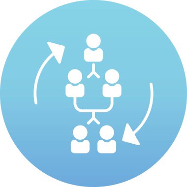 ağ simgesi. Bu düz vektör sembolü pürüzsüz mavi renkler, yuvarlak açılar ve beyaz arkaplanda izole edilmiş.