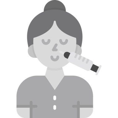 Düz bir kadın doktor ikonu. vektör illüstrasyonu