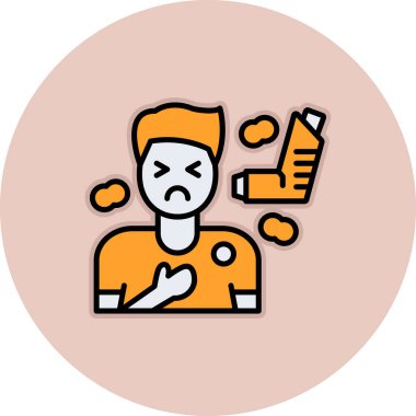 Kalp ikonu olan bir adam, çizgi rengi