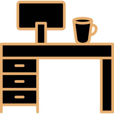 masa simgesi vektör illüstrasyonu