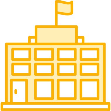 okul simgesi, vektör, beyaz arkaplanda izole