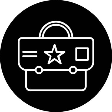 Alışveriş poşeti simgesi, vektör illüstrasyonu