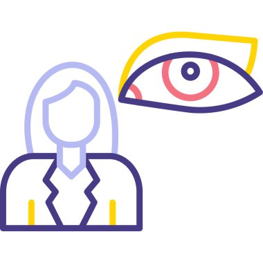 Göz. Web simgesi basit illüstrasyon