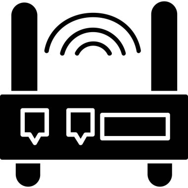 Kablosuz. Web simgesi basit illüstrasyon