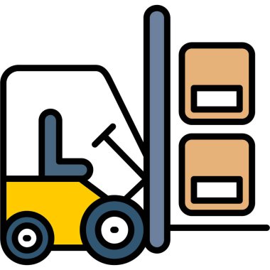 Depo teslimat lojistik simgesi