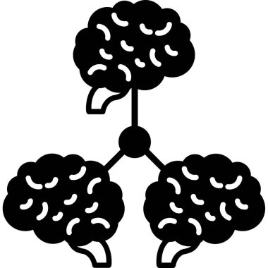 beyin ikonu vektör illüstrasyonu