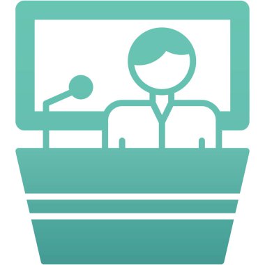 konferans ikonu vektör illüstrasyonu