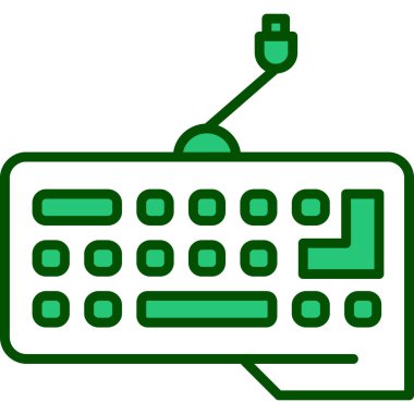 Klavye simgesi, vektör illüstrasyonu