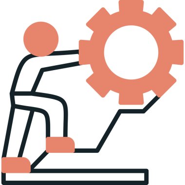 işletme yönetimi konsepti simgesi düz stil