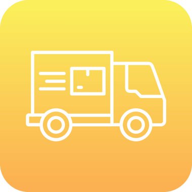 kamyon simgesi, düz dizayn biçimi