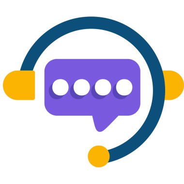 Konuş. Web simgesi basit illüstrasyon