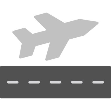 uçuş düzlemi düz vektör simgesi