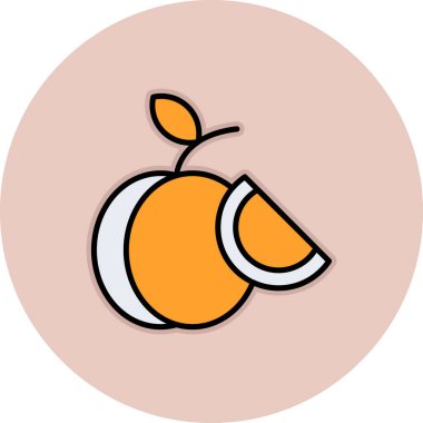 Şeftali meyve vektör çizim