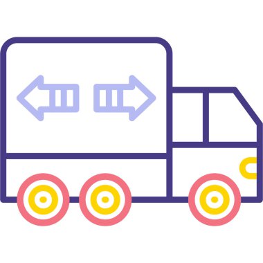 Araba ikonu. Web basit illüstrasyonu