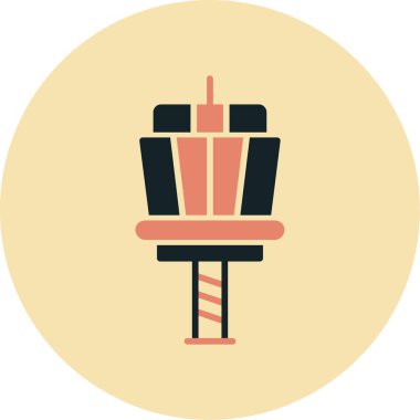 Tek bir izole edilmiş simgenin vektör illüstrasyonu