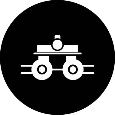 Bir araba simgesinin vektör illüstrasyonu