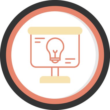 Ampul. Web simgesi basit illüstrasyon