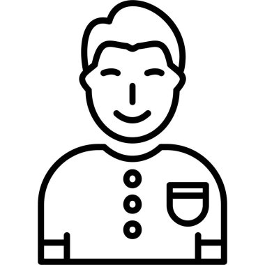 avatar male icon, vector illustration