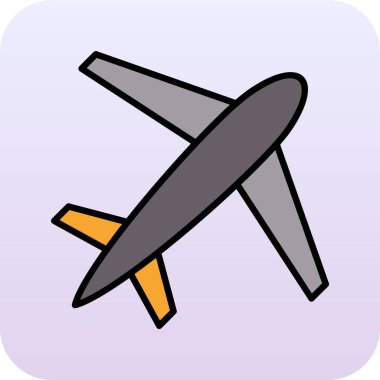 düzlem ikonu vektör illüstrasyonu