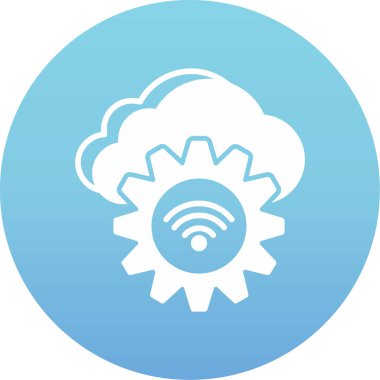 Bulut bilgi işlem renkli vektör simgesi.