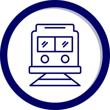 tren. Web simgesi basit illüstrasyon