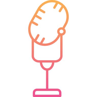 Basit vektör illüstrasyon mikrofonu