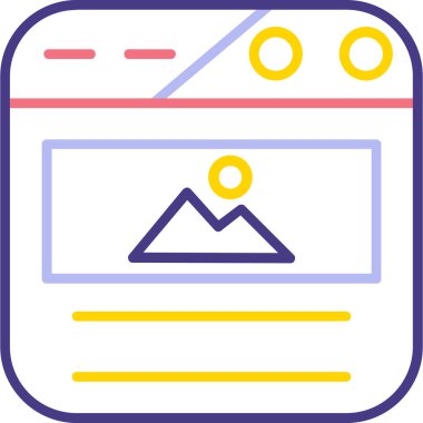 tarayıcı web simgesi basit tasarım