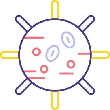 Güneş simgesinin vektör illüstrasyonu