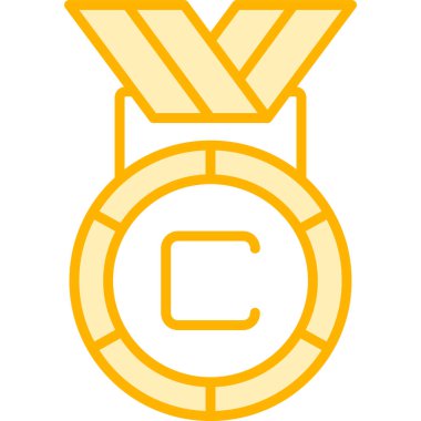 Madalya. Web simgesi basit illüstrasyon