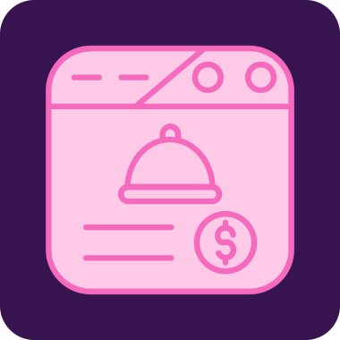 Para için. Web simgesi vektör illüstrasyonu