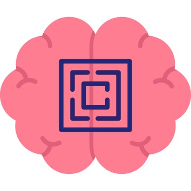 Beyin vektör simgesi modern illüstrasyon