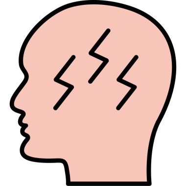 beyin baş vektör simgesi