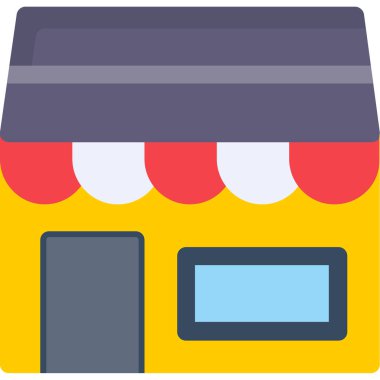 alışveriş merkezi simgesini düz bir şekilde sakla