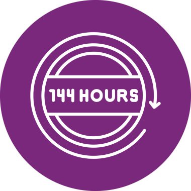 4 saat simge vektör illüstrasyonu