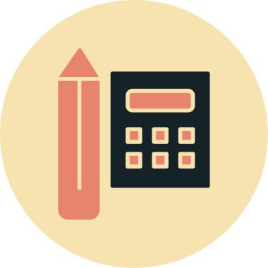 hesap makinesi simgesi, vektör illüstrasyonu