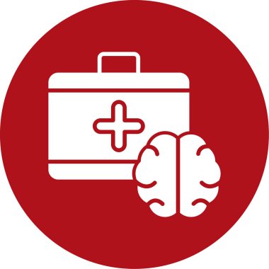 Beyin bakımı düz vektör simgesi