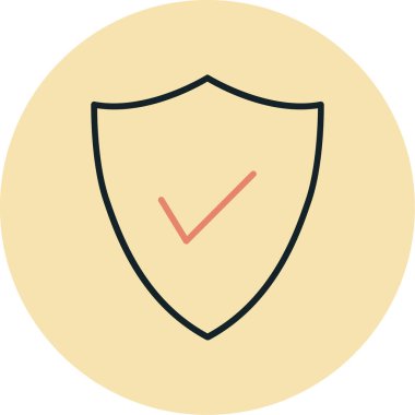 kalkan ikon vektör illüstrasyonu