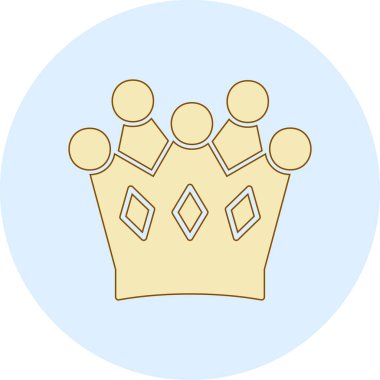 Taç simgesi, vektör illüstrasyonu