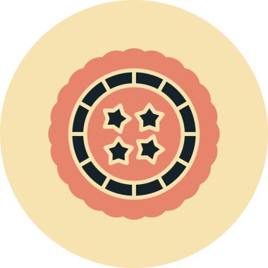 vector illustration of a round icon of a circle
