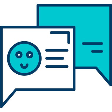 Sohbet mesajı vektör illüstrasyonu