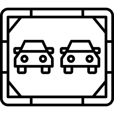 araba simgesi vektör illüstrasyonu